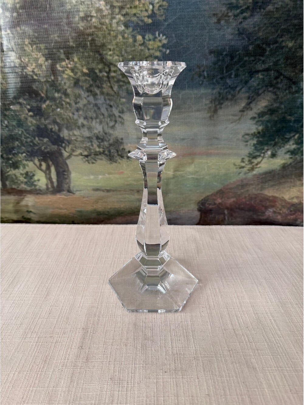 Vintage Crystal Candlestick Holder